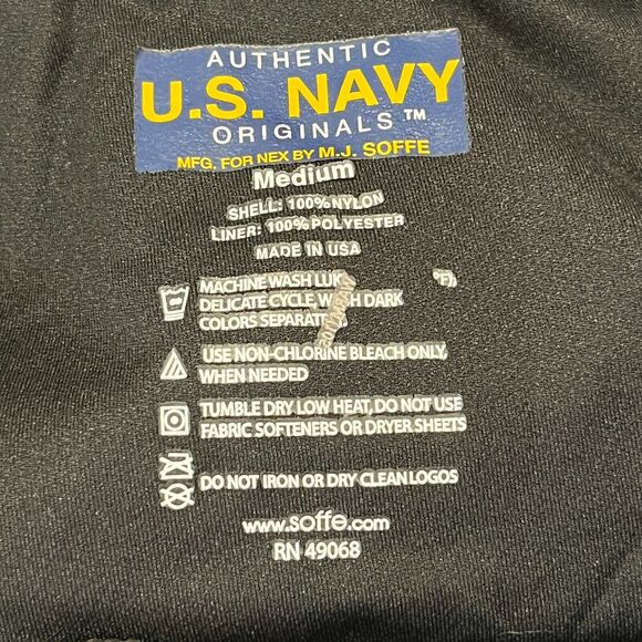 U.S.Navy Shorts Mens Medium Blue USA Made Military USN Issued Fitness Uniform - Picture 7 of 9